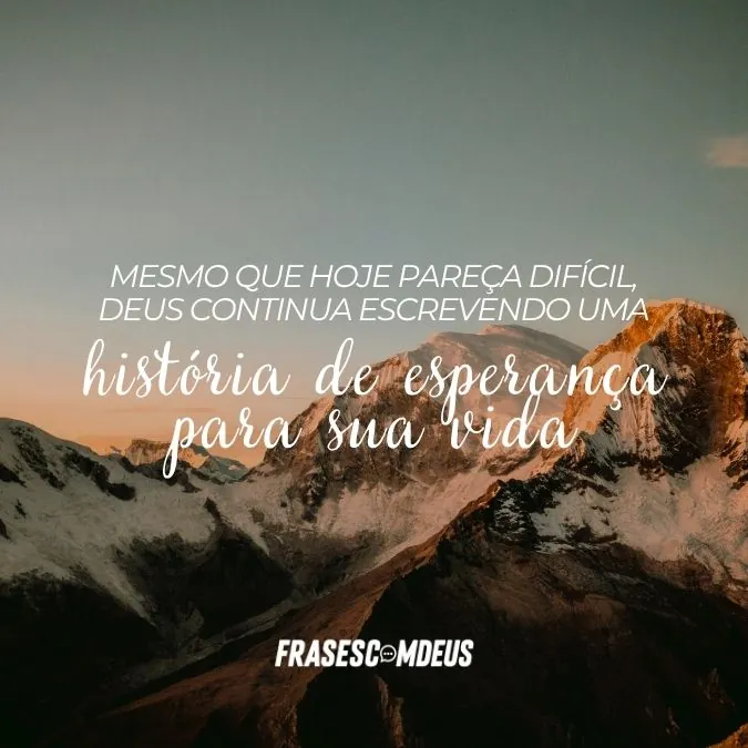 história de esperança para sua vida