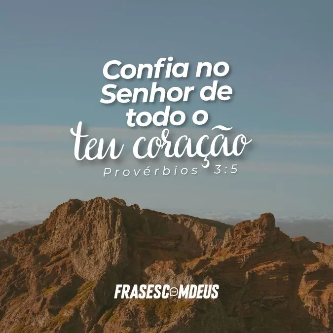 Frases de Deus curtas - Provérbios 3:5