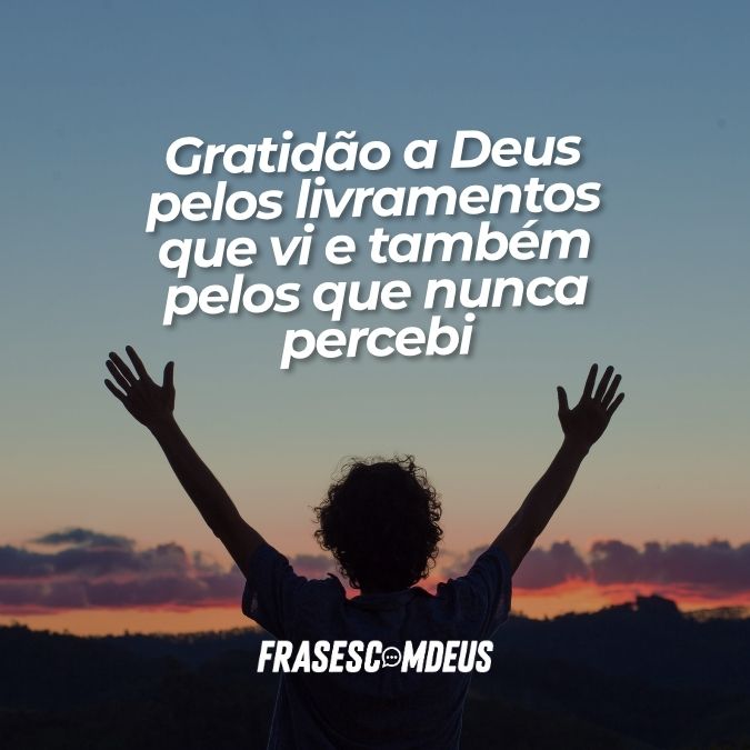 frase de Gratidão a Deus