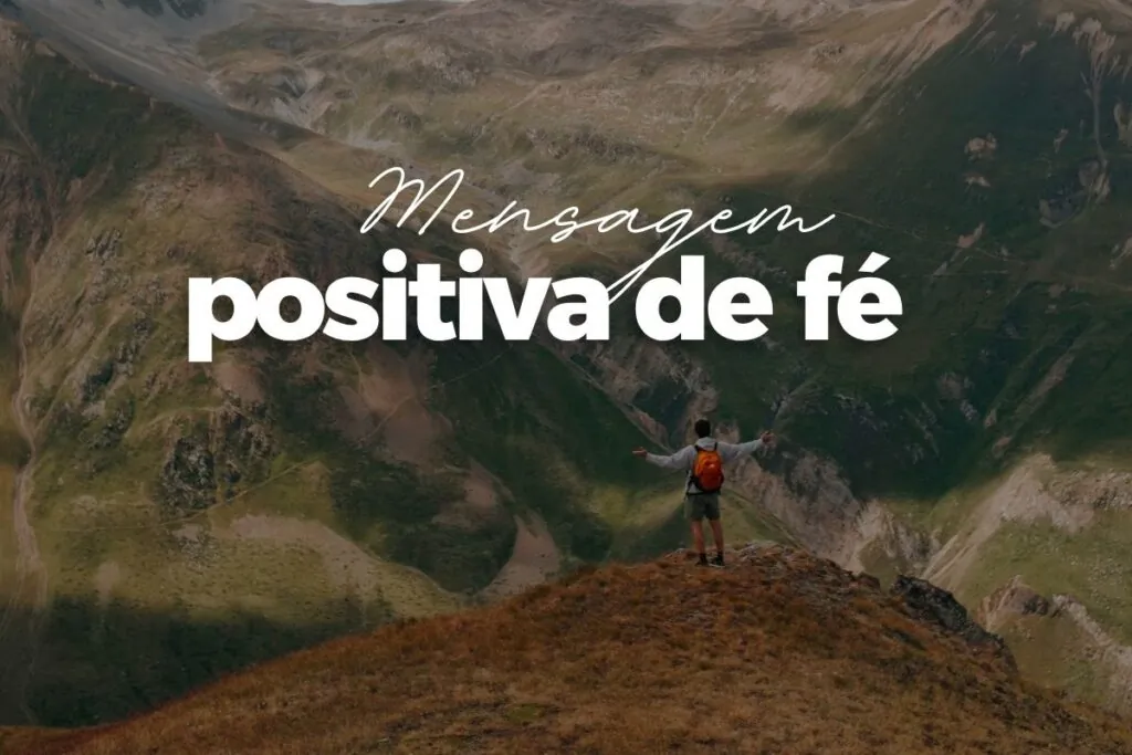 Mensagem positiva de fé