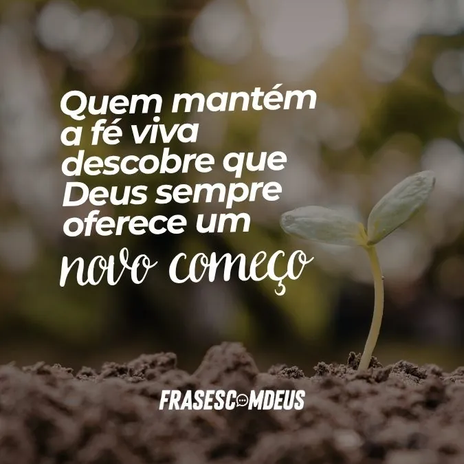 Mensagem positiva de fé