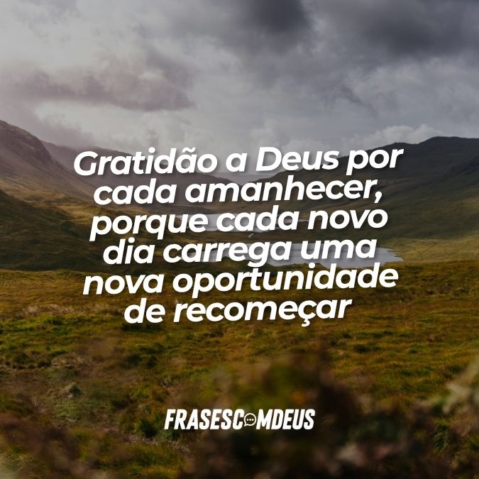 Reflexão de gratidão a Deus