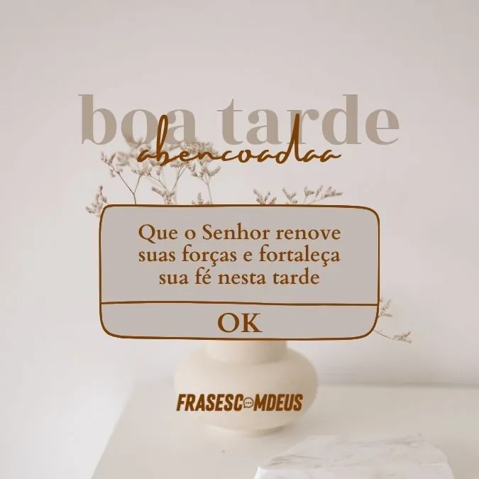 Boa tarde abençoada por Deus