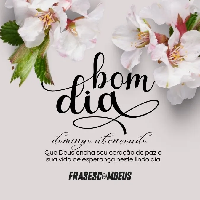 Bom dia domingo abençoado