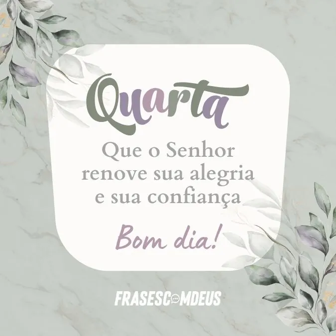 Bom dia quarta