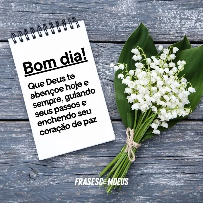 Bom dia que Deus te abençoe hoje e sempre