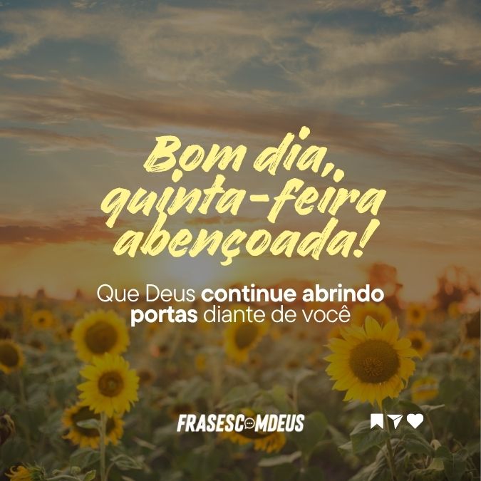 frase de Bom dia quinta-feira