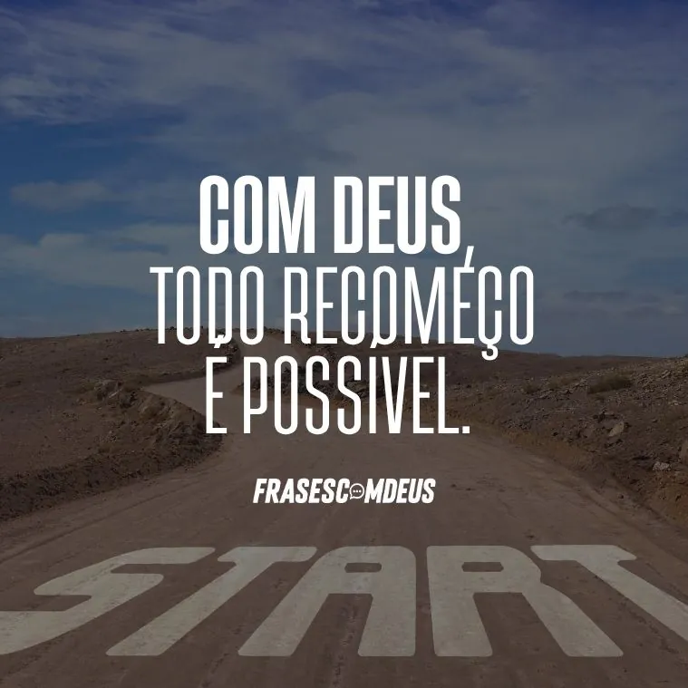 Frase de recomeço