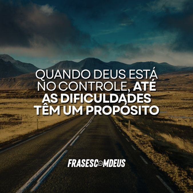 Mensagem Deus está no controle