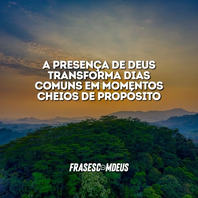 Mensagem da presença de Deus