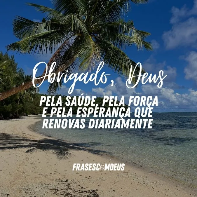 Mensagem de obrigado Deus