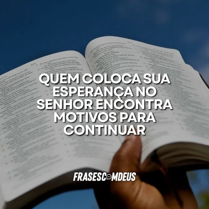 mensagem de fé e confiança em Deus