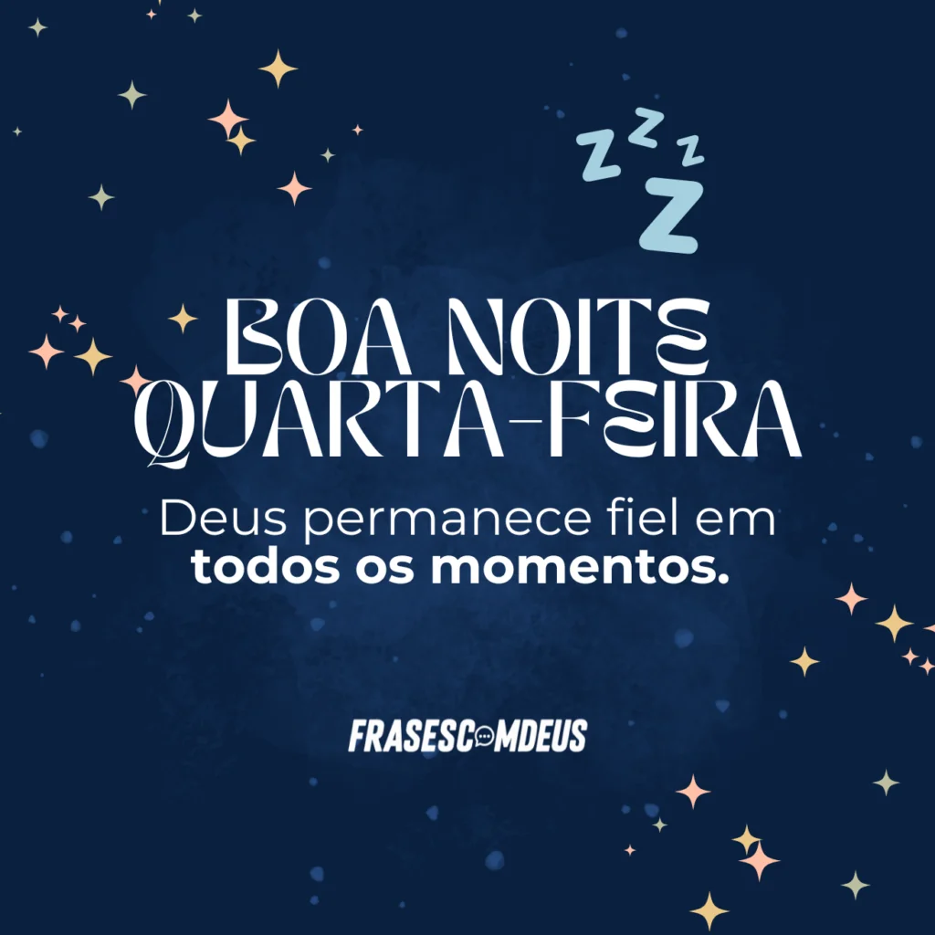Boa Noite Quarta-feira para compartilhar