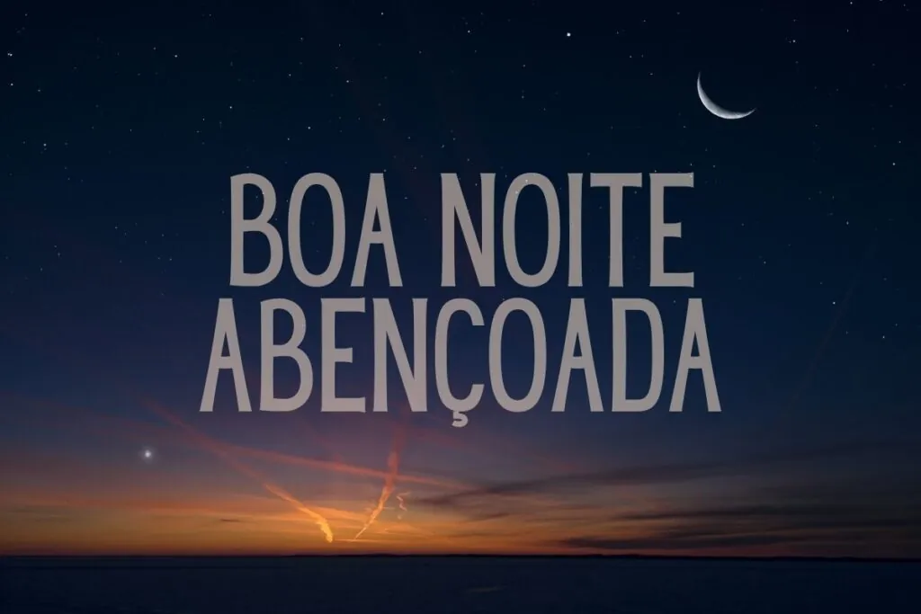 Boa noite abençoada