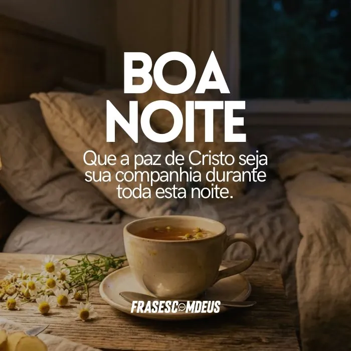 frase de Boa noite abençoada para whatsapp