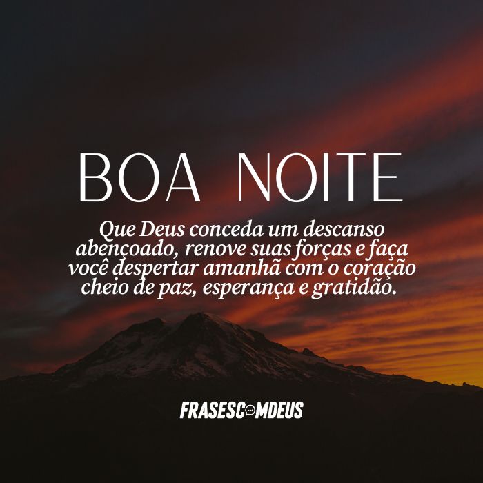 frase de Boa noite de paz