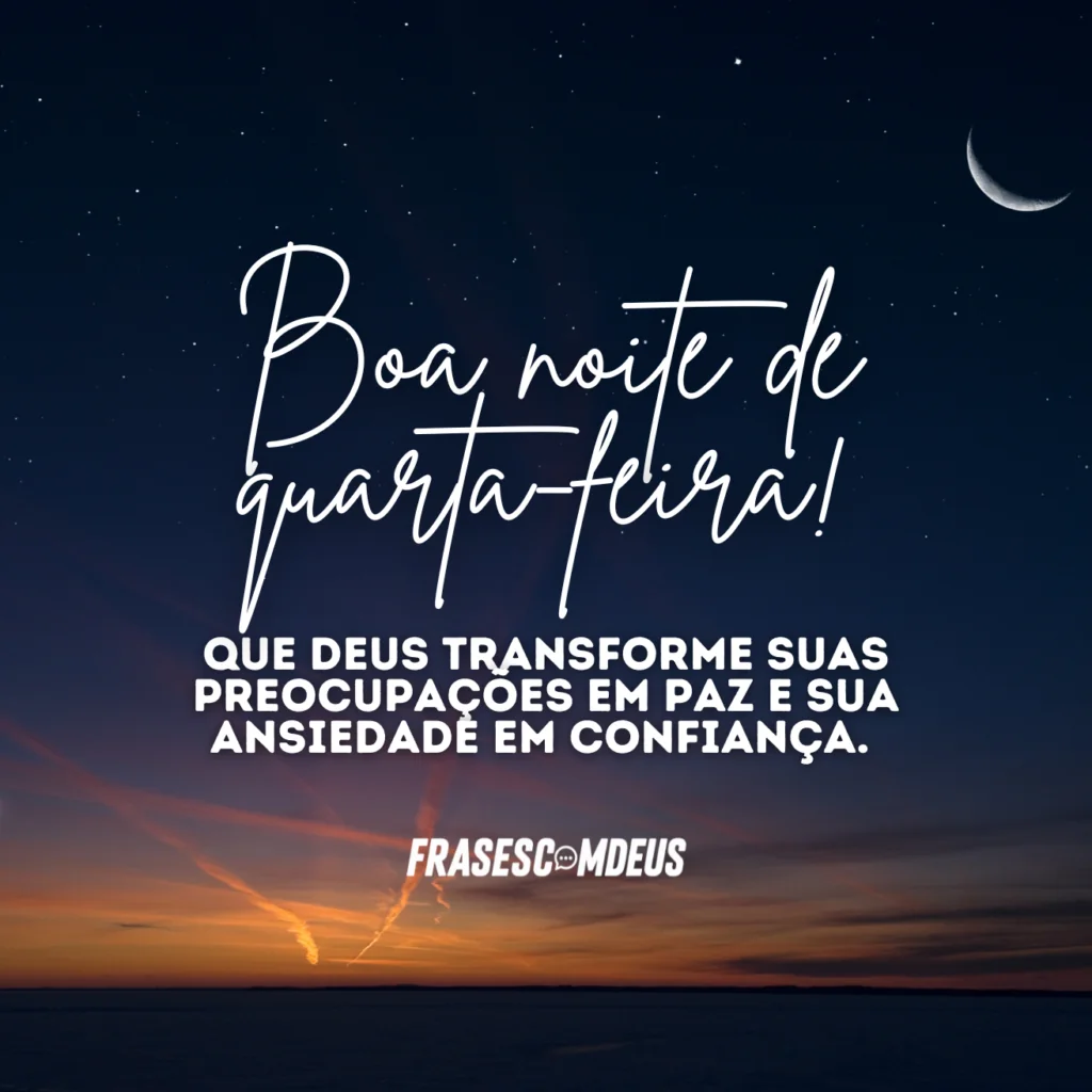frases de Boa Noite quarta