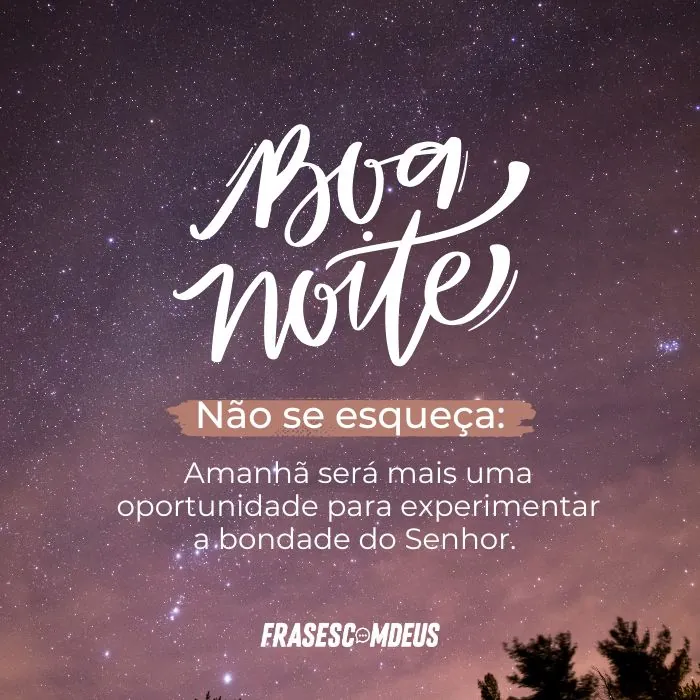 frases de Boa noite com Deus para compartilhar