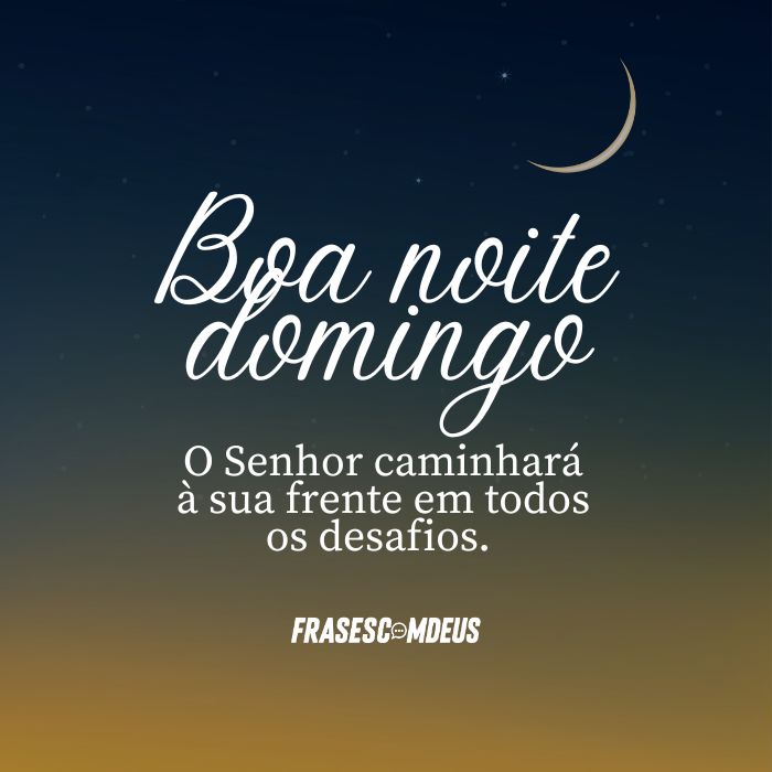 frases de Boa noite domingo