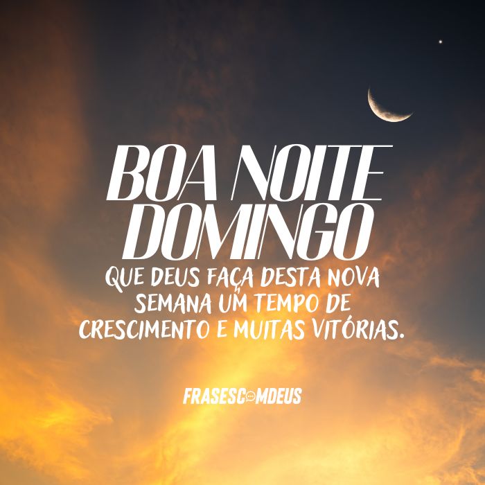 mensagem de Boa noite domingo para compartilhar