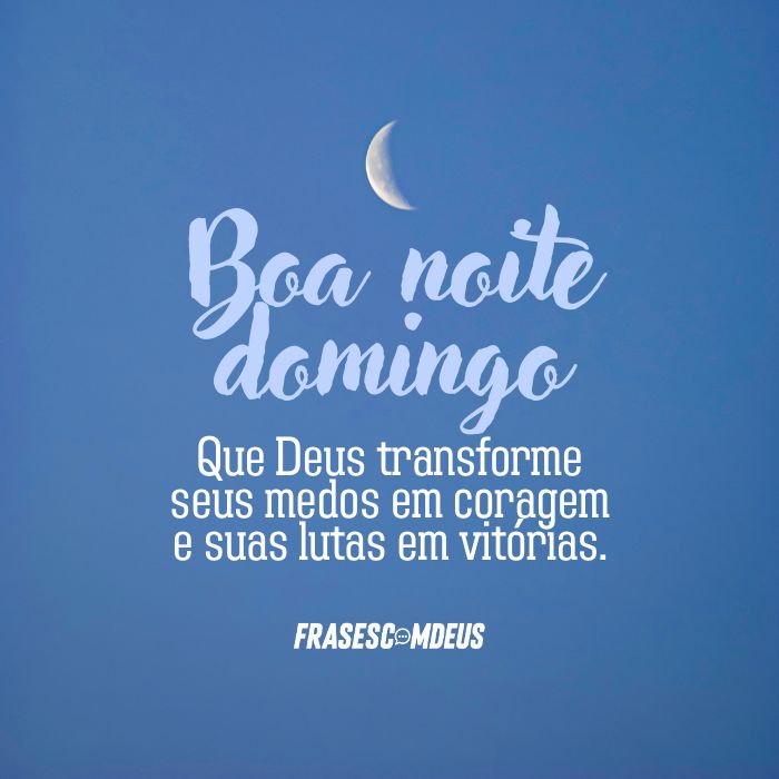 mensagem de Boa noite para domingo