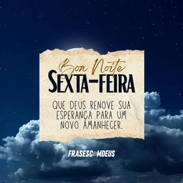mensagens de Boa noite de sexta-feira