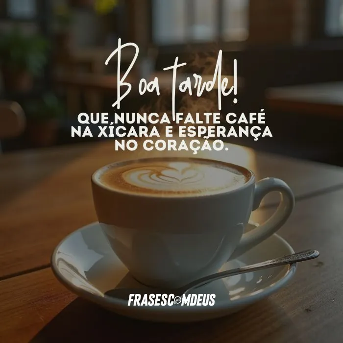Boa tarde com café para compartilhar
