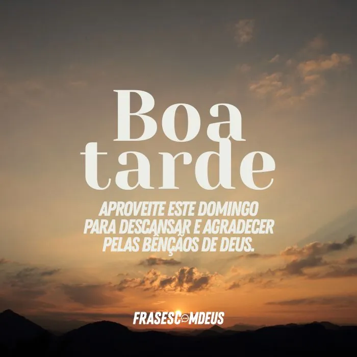 Boa tarde domingo