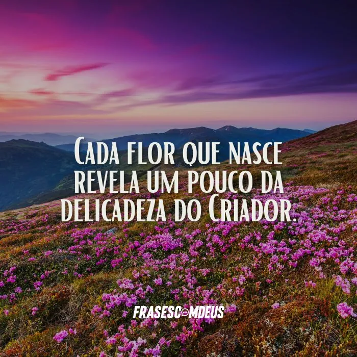Frases sobre a perfeição de Deus na natureza