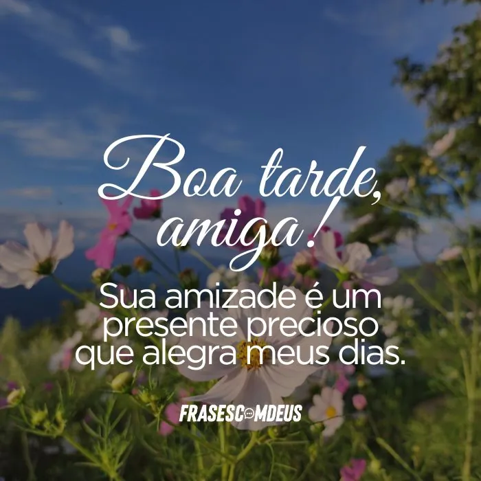 frase de Boa tarde amiga para compartilhar