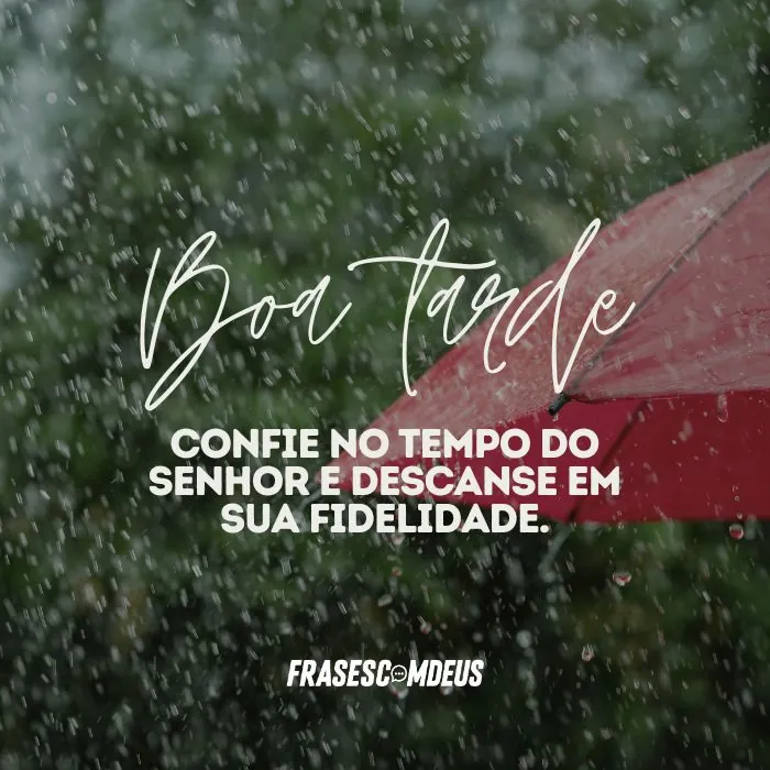 mensagem de Boa tarde chuvosa