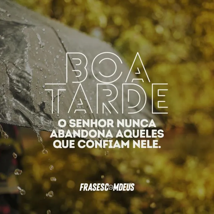 mensagem de Boa tarde com chuva