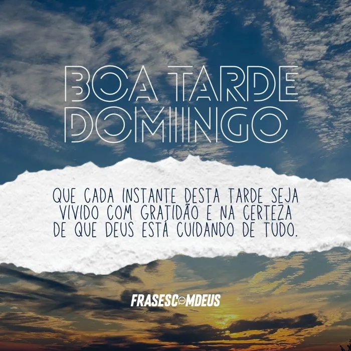 mensagem de Boa tarde domingo