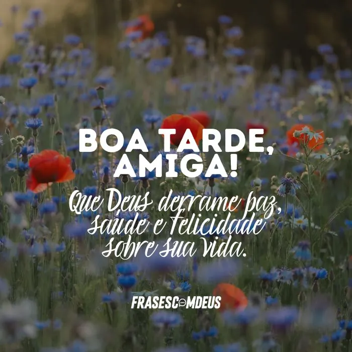 mensagens de Boa tarde amiga para compartilhar